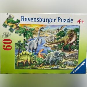 RAVENSBURGER: ‘Prehistoric Life’ Dinosaur Jigsaw Puzzle, 60 Pieces
